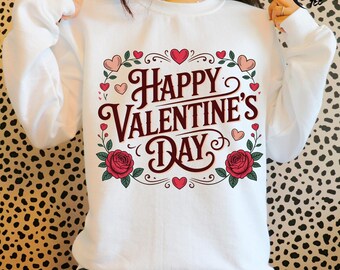 Retro Valentine’s Day PNG, Vintage Happy Valentine Shirt Design, 70s Groovy Sublimation, Distressed Heart Clip Art, Old School Digital File