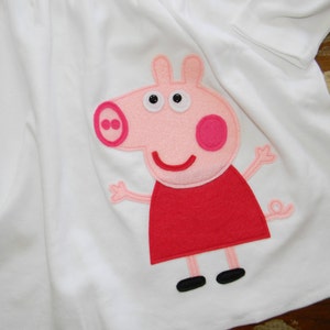Peppa Pig Birthday, Peppa Pig Personalized Dress, 4 Dress Colors, Long, Short Sleeved or Sleeveless, 3-6m to 8yrs, Peppa and George Birthday afbeelding 6