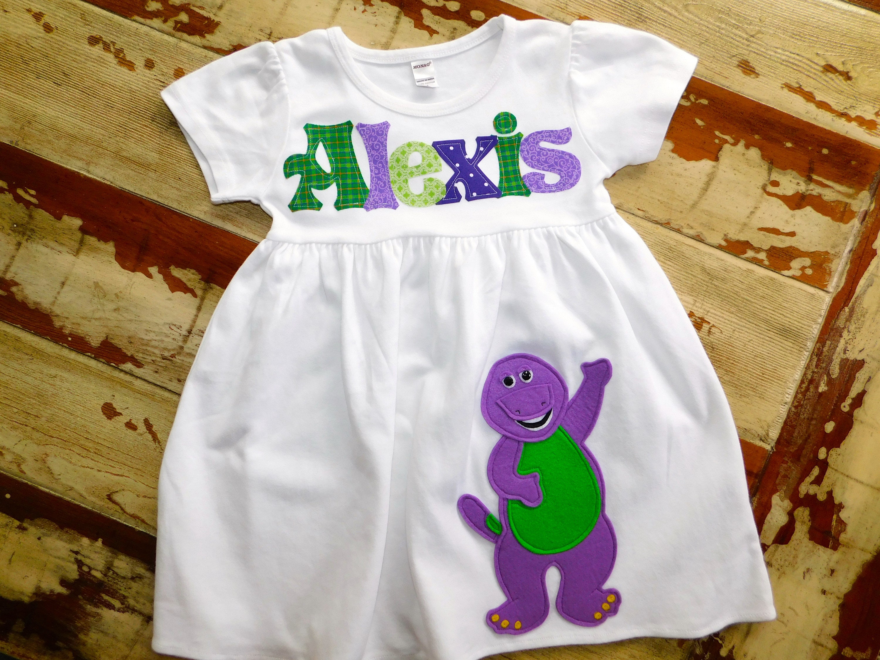 Barney Personalized Dress Barney Birthday Dinosaur Birthday | Etsy