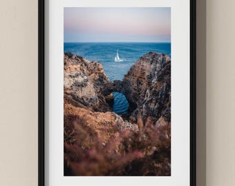 Portugal Photo Poster: Sailing along the Algarve coast I Fine Art Print