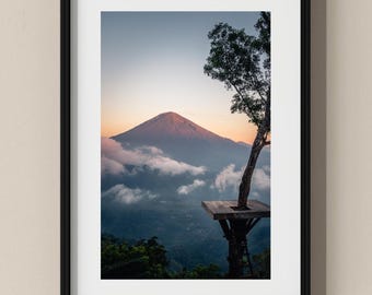 Bali Photo Poster: Sunrise at Mount Agung I Fine Art Print
