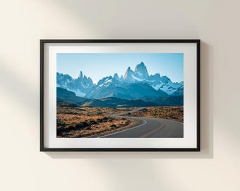 Patagonia Photo Poster: Road to Fitz Roy, Argentina I Fine Art Print