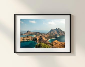 Indonesia Photo Poster: Padar Island in Komodo Nationalpark I Fine Art Print