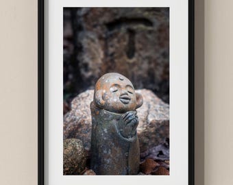 Japan Photo Poster: Jizo Monk near Hiroshima I Fine Art Print