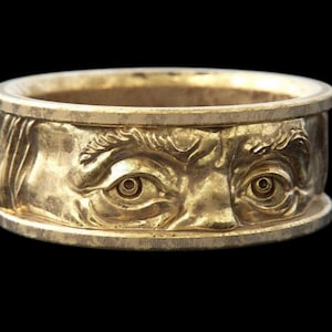 Silber Benjamin Franklin Augenring für Männer, einzigartige Franklin Augen Band, Herren Schmuck Geschenk