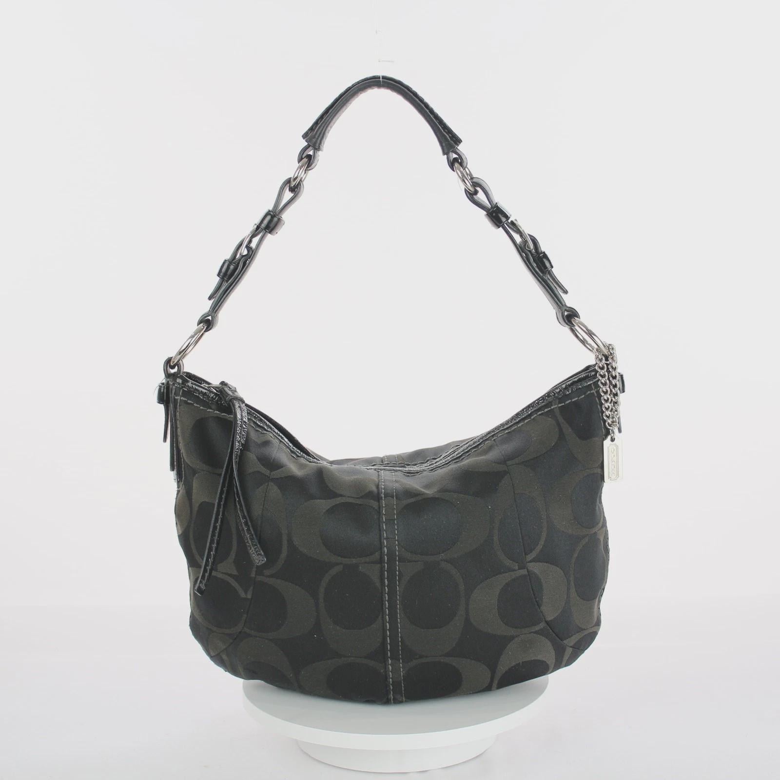 Coach Vintage Y2K Soho Black Monogram Hobo Shoulder Bag 12675 - Etsy