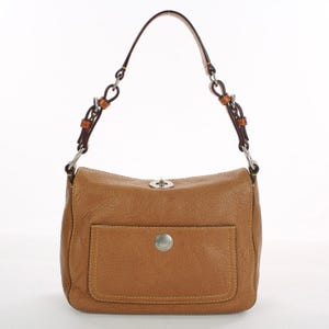 Coach Vintage Leather Hobo Shoulder Bag Brown Style 9378 Turnlock 
