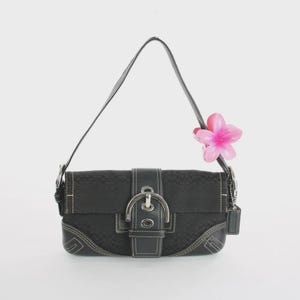 Coach Vintage Black Soho Signature Buckle Demi Shoulder Bag 3628