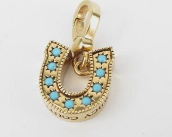 Juicy Couture Horseshoe Gold / Turquoise Charm