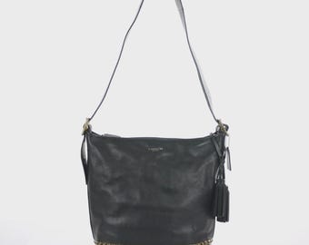 Coach Legacy Studded Black Leather Duffle Bag 26413