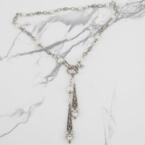 Brighton Silver Tone Beaded Toggle Necklace with Drop Charms image 7