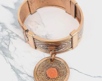 Vintage Matisse Renoir Enamel Hinged Bracelet