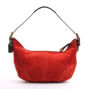 Red Suede Coach Soho - Etsy