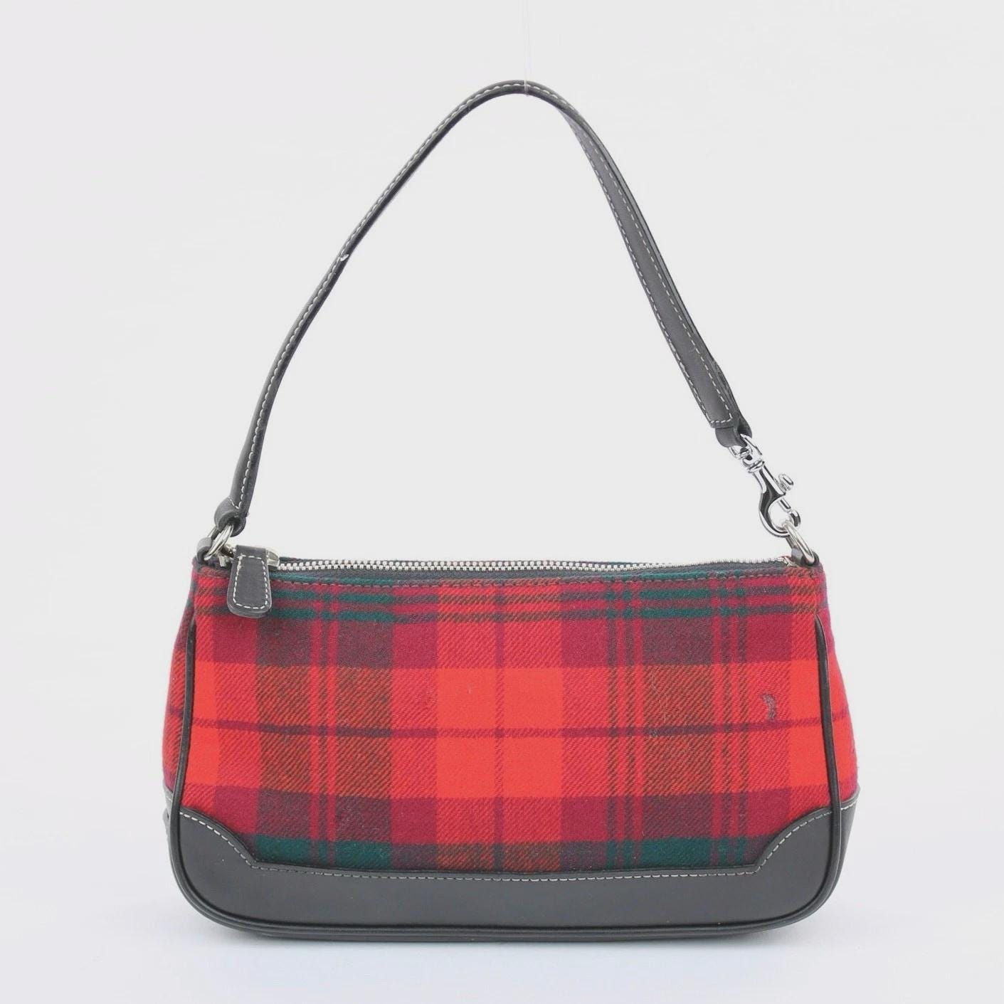 Plaid Coach Handbag - Etsy UK Plaid Coach Handbag - Etsy UK