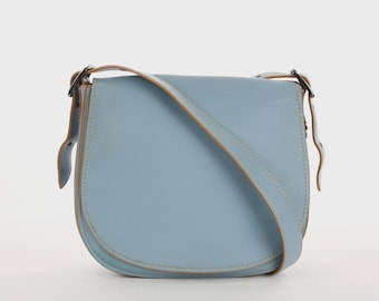 Coach 75th Anniversary Light Blue Leather Shoulder Crossbody Bag