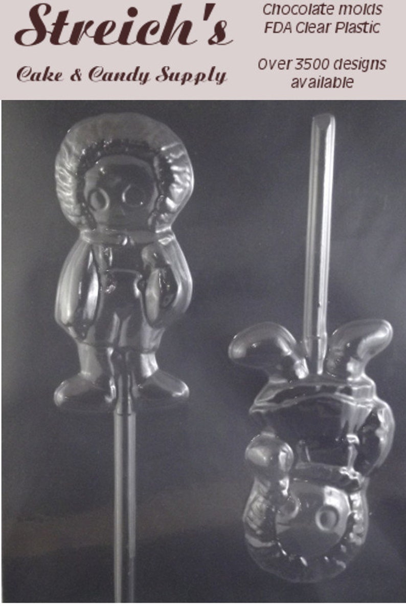 Raggedy Ann and Andy Lollipop Chocolate Candy Mold Etsy