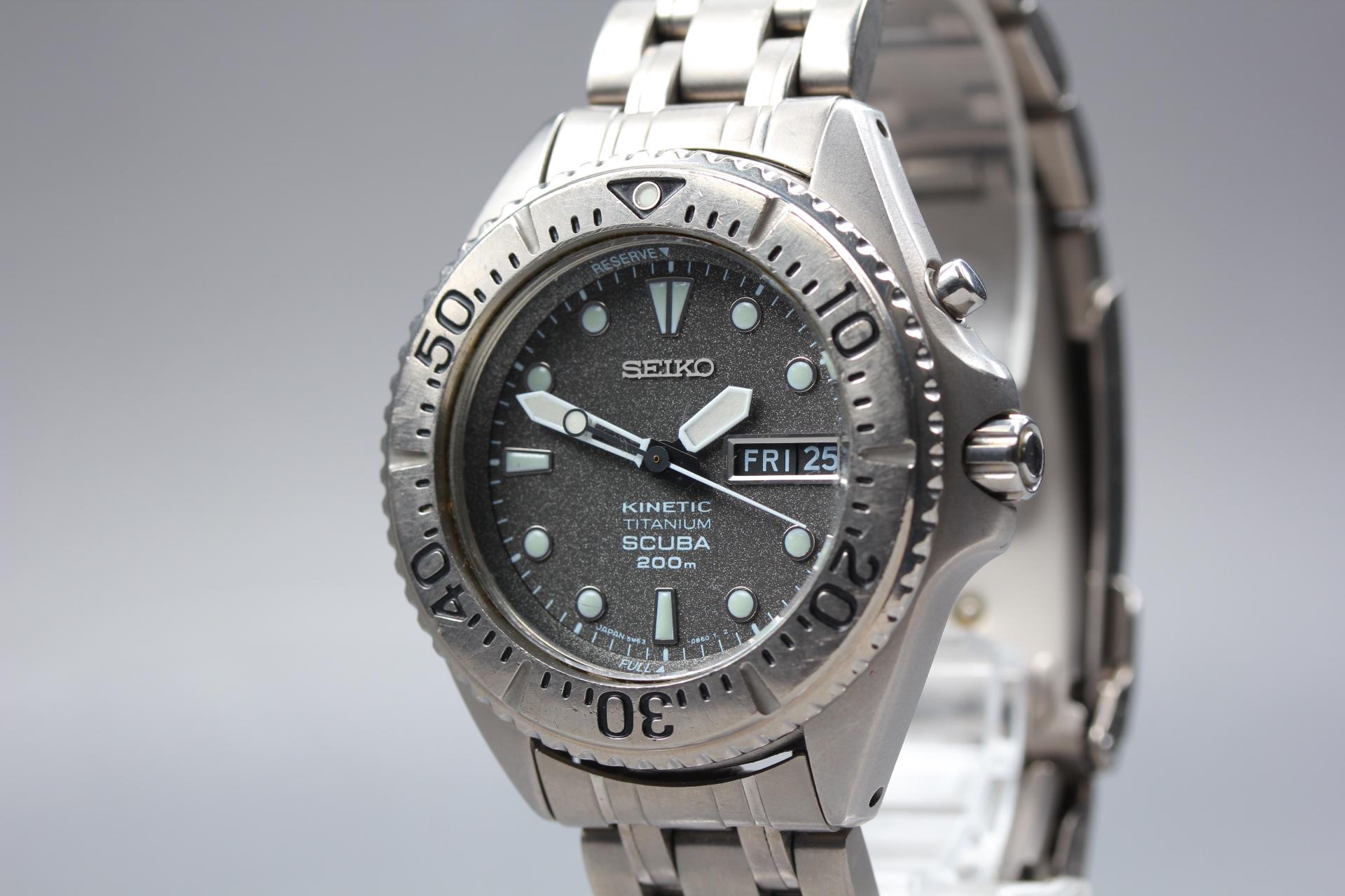 Seiko Kinetic Divers Watch - Etsy
