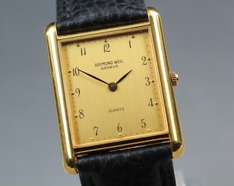 18k Yellow Gold Longines Automatic Wrist Watch With Leather Strap