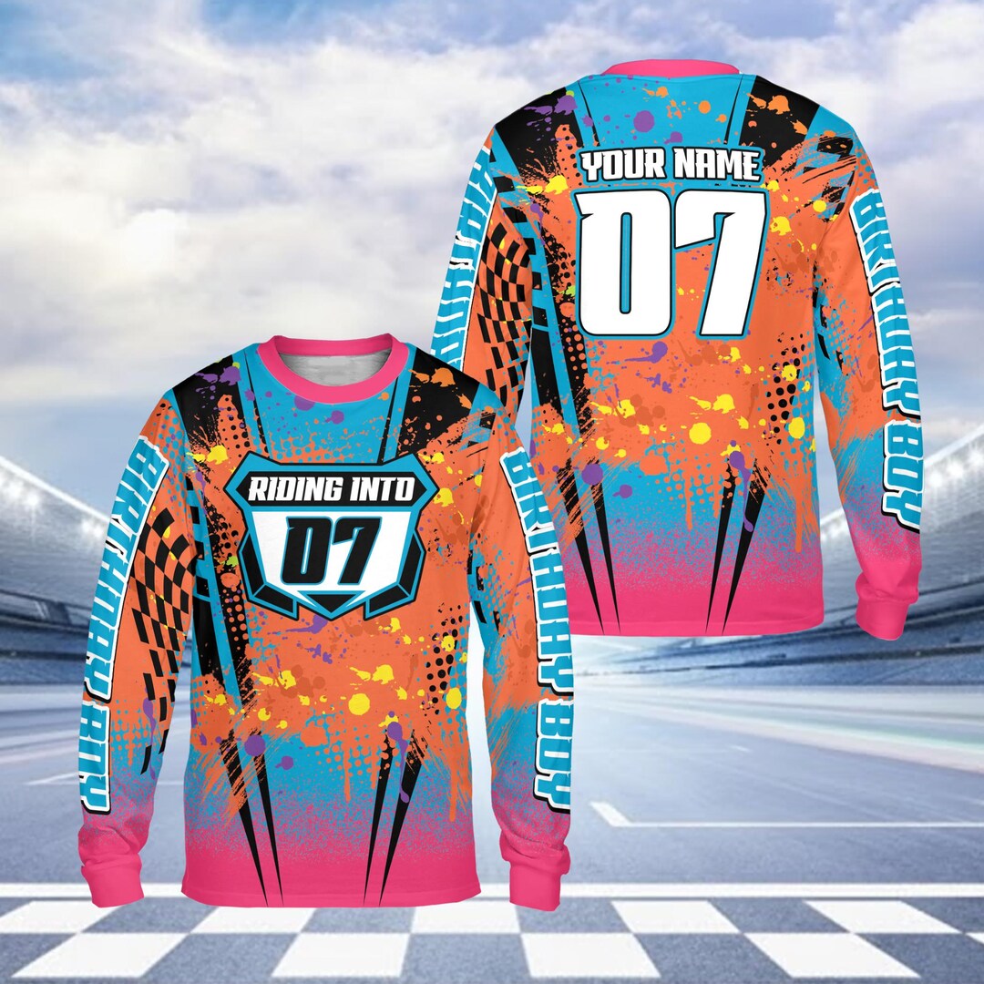 Customizable Racing Shirts Custom Name Racing Jersey Long Sleeve Shirt, Personalized Motorsport ...