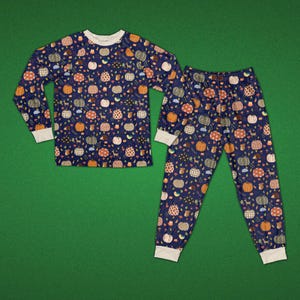 Matching Family Pajamas, Cute Pumpkin and Hedgehog Sleepwear, Orange Fall PJs, Long Sleeve Loungewear Set, Thanksgiving Gift for Kids Adults