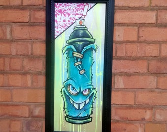 Spray Paint Can Large Framed Panting by Hoakser