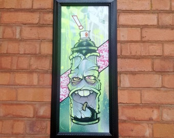 Spray Paint Can Large Framed Panting by Hoakser