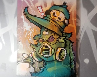 Graffiti Character Original Painting by Hoakser