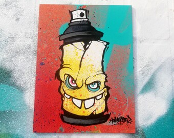 Spray Paint Sketch Painting Red Yellow