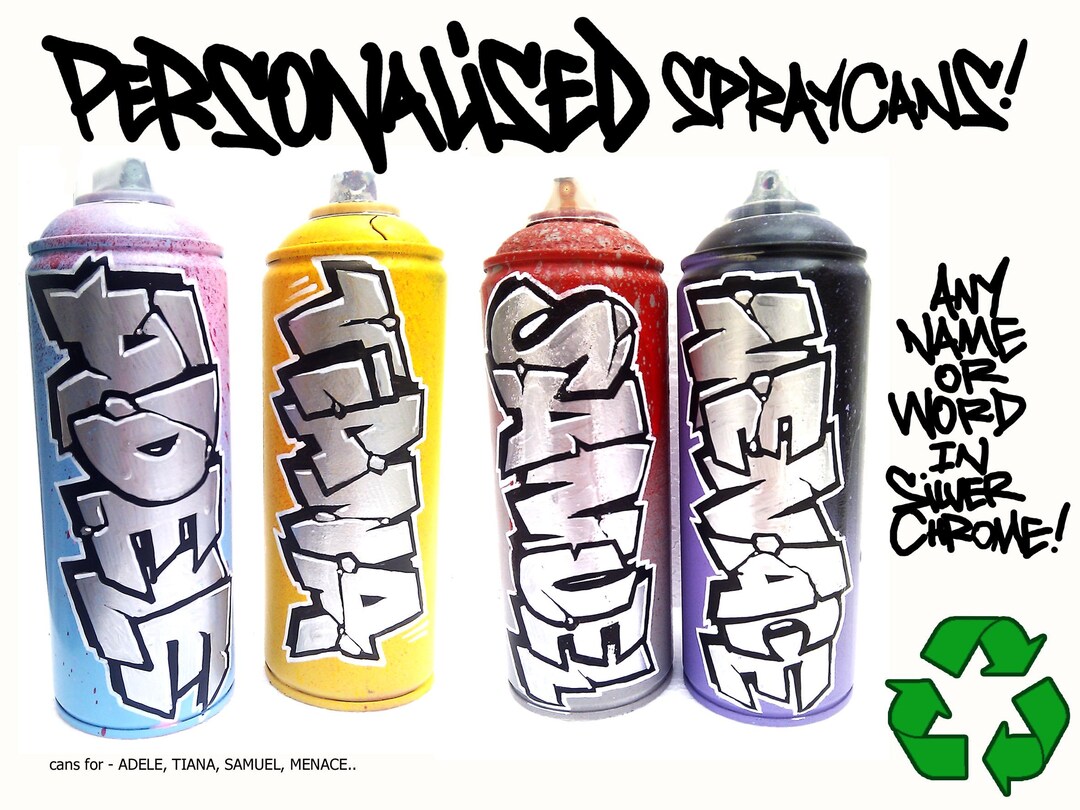 Personalized Graffiti Spray Paint Can Your Name Empty Recycled Street Art  Gift