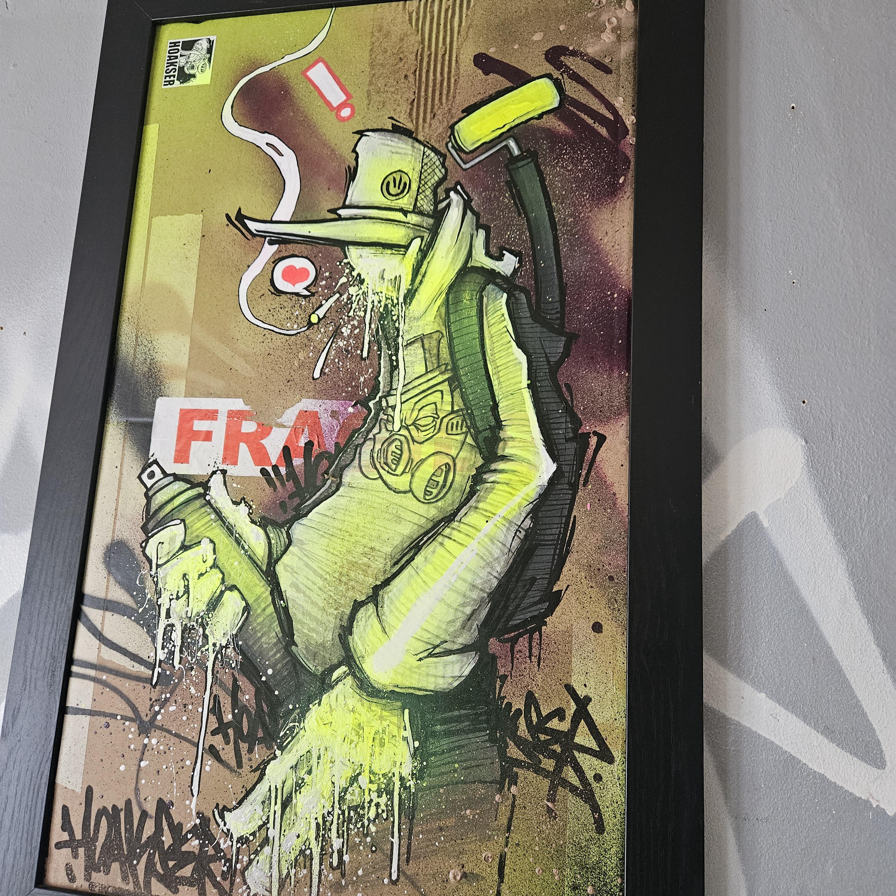 Fragile Graffiti Character Drawing Painting Original by Hoakser - Etsy