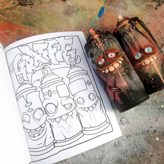 Graffiti Spray Can Coloring Pages