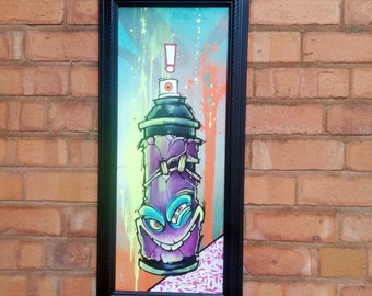 Spray Paint Can Large Framed Panting by Hoakser