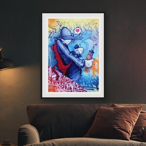 Graffiti Robot Spray Can Art Print - image 5