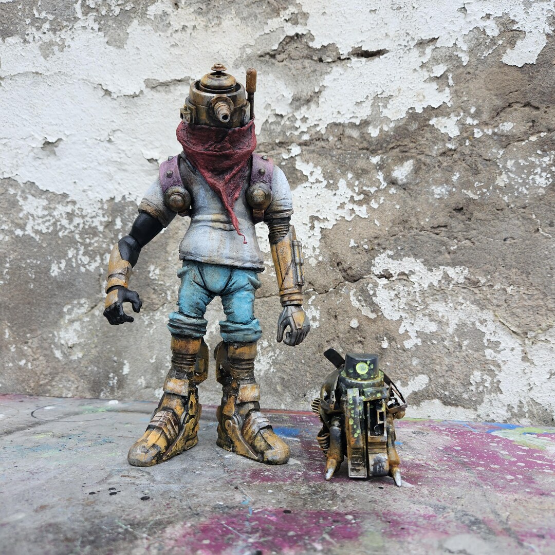 Graffiti Robot Sculpture Handmade Figure Recycled Plastic - Etsy