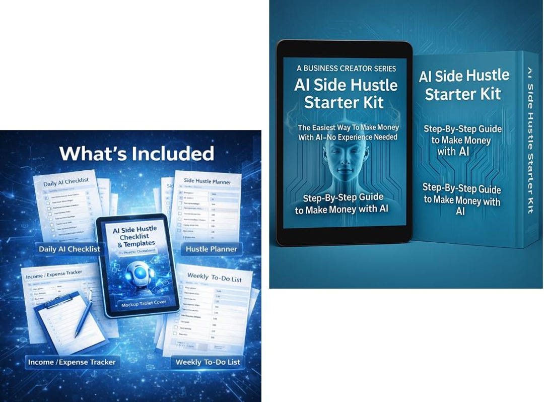 AI Side Hustle Starter Kit 2026 – Step by Step Guide + Checklists ...