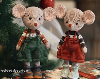The Winter Mouse Crochet Pattern, Amigurumi Crochet Pattern, Handmade Christmas Toy
