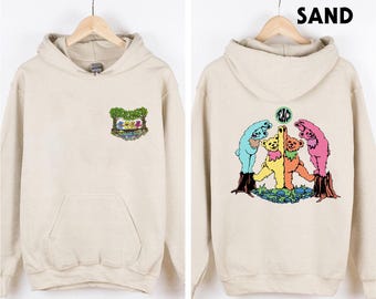 Dancing Bears Grateful Dead Shirt 2 Sides, Music Band Crewneck Sweatshirt, Tour Retro Hoodie