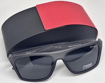 Luxury Matte Black Polarized Square Sunglasses with UV400 Protection