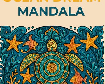 Ocean Dream Mandala Coloring Pages | 10 Printable Sheets | Stress Relief Art | PDF + JPG Download
