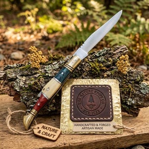 Handmade Pocket Folding EDC Tool | 420 Stainless Steel Camping Knife | Compact Outdoor Gear | Pocket-Sized Survival Tool | Ready to ship