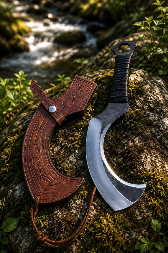 Hand Forged 5160 Carbon Steel Bush craft Knife, Full Tang Camping Tool, Custom Outdoor Blade, Leather Sheath, Survival G