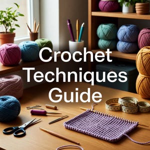 Guía de técnicas de crochet: Acabado profesional, bordes limpios (patrón en PDF)