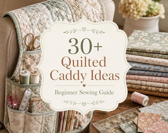 30+ Quilted Sewing Caddy Ideas for Beginners – Easy Armchair Organizers, Craft Pockets & Scrap Fabric PDF Guide