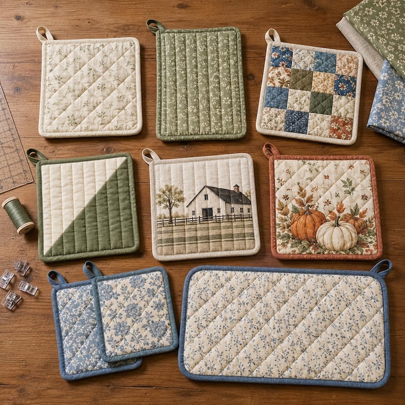 30+ Quilted Bowl Cozy & Hot Pad Ideas for Beginners - Easy Kitchen Sewing Gifts, Fabric Bowl Holders, Scrap Projects and Simple Sewing Guide bild 5