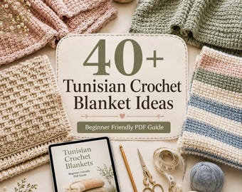 40+ Tunisian Crochet Blanket Ideas for Beginners – Easy Cozy Afghan Stitches, Baby Blankets & Simple PDF Guide