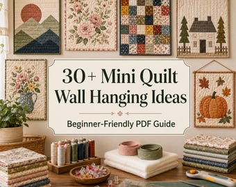 30+ Mini Quilt Wall Hanging Ideas for Beginners – Easy Small Quilts, Modern Wall Decor & Scrap Fabric PDF Guide