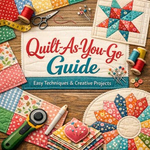 Quilt-As-You-Go Guide – Easy Techniques & Creative Projects (PDF Download)
