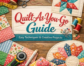 Quilt-As-You-Go-guide – Enkla tekniker och kreativa projekt (PDF-nedladdning)