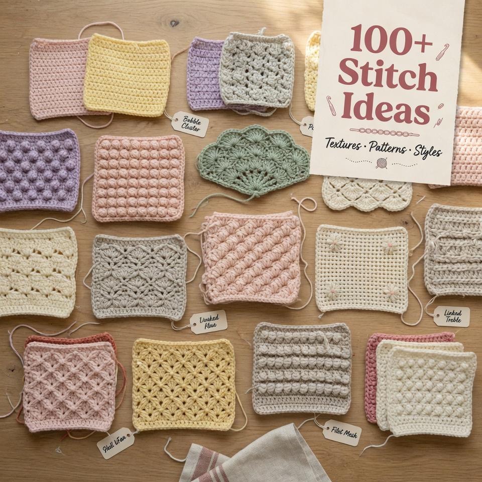 Stitches Visual Crochet Stitch Dictionary Guide - Essential Stitches for Beginners ...