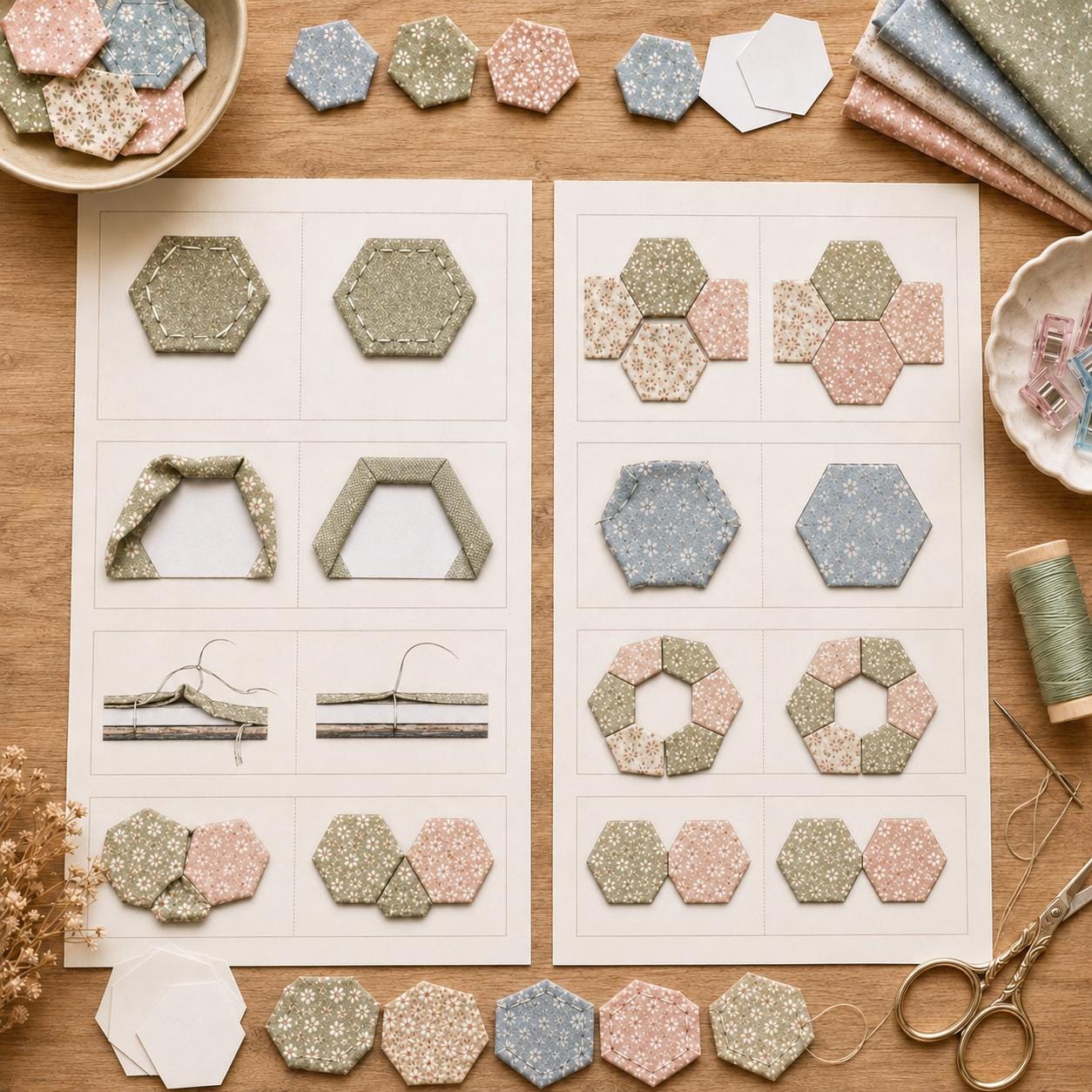 English Paper Piecing for Beginners Made Simple - Easy Hand-sewing ...